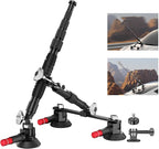 EMART Car Mount with Triple Suction Cup, Camera Mount Kit with Telescopic Extension Pole/Action Camera Adapter Compatible with Gopro/Instal 360/DJI OSMO/AKASO