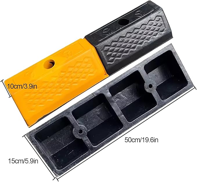 Parking Stopper for Garage, Rubber Parking Space Limiter and Locator, Car Reverse Stopper, Garage Parking Aid and Accessories