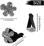 5 Pcs Car Vent Clip,Bling Flower Air Fresheners Vent Clips,Car Diffuser Rhinestone Car Interior Decoration Charm Accessories