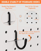 INCLY 276PCS Extra Thick 1/4" Pegboard Accessories Organizer Kit, Heavy Duty Black Pegboard Hooks with Bins & Paper Towel Hol
