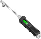 Digital Tire Pressure Gauge 230 PSI Auto Shut Off LCD Backlight Digital Display RV Heavy Duty Dual Head Rotatable Pressure Measuring Valve with LED Flashlight for RV Car Truck Motorcycle