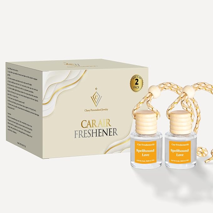 C Classy Car Air Freshener Hanging 2 Pack, Spellbound Essential Oil Diffuser for Cars, Long-Lasting Fragrance, Cute Car Acces