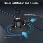 SMALLRIG 4.5" Suction Cup Mount with Ball Head Magic Arm, Camera Mount for DJI Osmo Action 5 Pro/4, for Insta360 x5, for Gopro 13/12,on Car Windshield or Window, Compatible with Action Cameras-5855