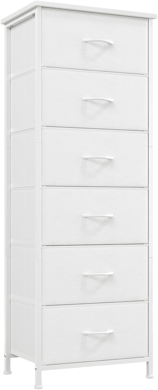 Somdot Tall Dresser for Bedroom with 6 Drawers, Storage Organizer Chest of Drawers with Removable Fabric Bins for Closet Beds