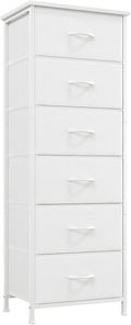 Somdot Tall Dresser for Bedroom with 6 Drawers, Storage Organizer Chest of Drawers with Removable Fabric Bins for Closet Beds
