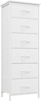 Somdot Tall Dresser for Bedroom with 6 Drawers, Storage Organizer Chest of Drawers with Removable Fabric Bins for Closet Beds