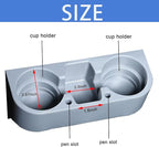 Car Cup Holder Cup Holder for Car Seat Cup Holder for Car Multifunctional Portable Console Side Pocket Car Seat Gap Filler Organizer Vehicle Seat Cup Cell Phone Drink Holder Storage Box (Gray)