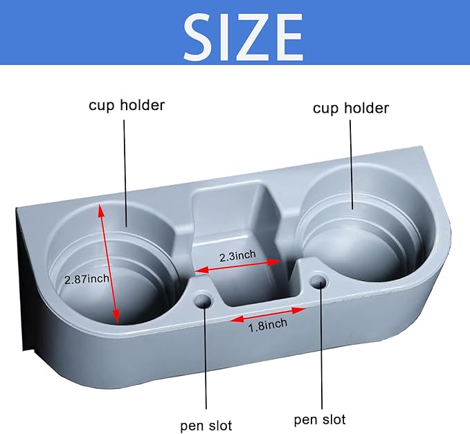Car Cup Holder Cup Holder for Car Seat Cup Holder for Car Multifunctional Portable Console Side Pocket Car Seat Gap Filler Organizer Vehicle Seat Cup Cell Phone Drink Holder Storage Box (Gray)