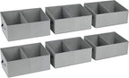 DIMJ Trapezoid Storage Bins for clothes - 6 Packs Closet Organizers and Storage Baskets, Foldable Closet Baskets with Handles