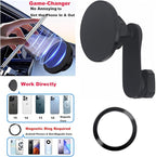 17mm Magnetic Ball Phone Mount Holder for Magsafe Phones, with Solid Alumium Extension Arm for Car Air Vent CD Slot Mount (2.87" Short Arm)
