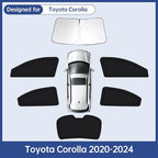 6PCS Car Window Shades for Toyota Corolla 2020-2024, Window Covers for Corolla Windshield Side Rear Windows, Full Set Privacy Protection Car Sunshade with UV Blocking for Camping Napping