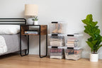 IRIS USA 19 QT Plastic Storage Box with Lid and Latches - 4 Pack - BPA-Free, See-Through Organizing Solution, Durable Nestabl