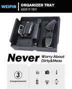 for Center Console Tray Compatible with 2025-2026 Toyota 4runner - 6th Gen 4Runner Armrest Storage Box Console Organizer ABS Materials