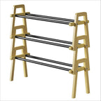 Stackable Shoe Rack Organizer, 3 Tier Shoe Rack for Closet, Bamboo Free Standing Shoe Storage, Shoe Stand for Front Door Entr