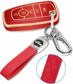 For Ford Key Fob Cover with Keychain, Soft TPU Key Case Shell Full Protection for Ford Explorer Fusion Escape Edge Expedition