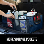 GORILLA GRIP Large Capacity Sturdy Trunk Storage Organizer, Slip and Water Resistant Collapsible Organization Container for