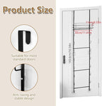 Over The Door Purse Organizer, Hanging Purse Organizer, Wall-Mounted Handbag Storage Rack with 16 Hooks & Metal Basket, Space