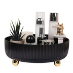 Anyoifax Makeup Perfume Organizer Tray 360 Degree Rotating Lazy Susan Skincare Lotion Organizer Spinning Cosmetics Storage fo