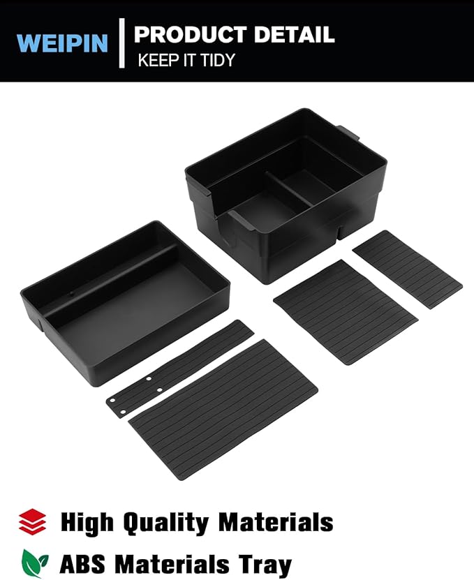 for 2PCS Double Layer Center Console Armrest Organizer ABS Materials Compatible with 2024-2026 L EXUS TX350/TX350h/TX450h+/TX500h