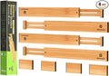 ANTOWIN Bamboo Drawer Dividers Organizers, Drawer Separators Splitter,17-22 inches Long Adjustable Spring-loaded Organizer fo