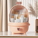 DOITOOL Box Makeup Box Storage Shelf Display Cabinet Skin Care Storage Pink Cosmetic Organizer Desktop Syrup