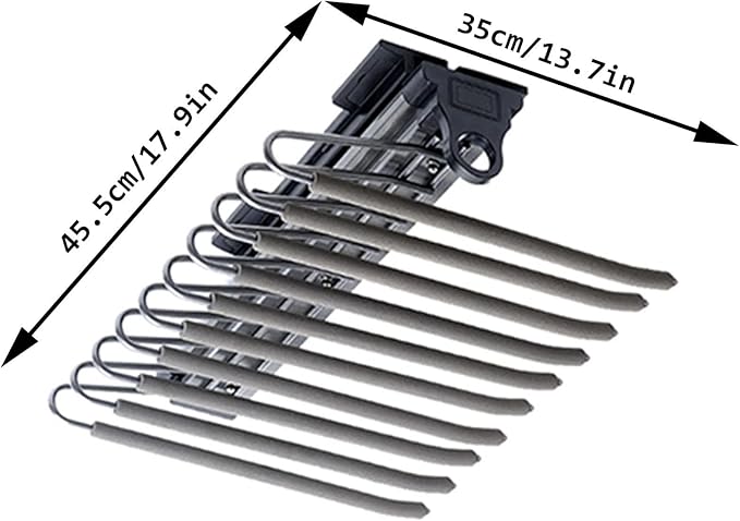 Pull Out Clothes Rail Extendable Pull Out Closet Rod - Wardrobe Pull-Out Trousers Rack, Heavy Duty Extendable Pull Out Closet