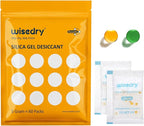 wisedry 5 Gram [60 Packs] Food Grade Silica Gel Packs Rechargeable Desiccant Dehumidifiers Pouches with Color-Indicating