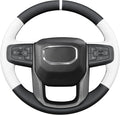 MEWANT Steering Wheel Cover for GMC Sierra Steering Wheel Cover for GMC Sierra 1500 / Sierra 1500 Limited/Sierra 2500 / Sierra 3500/ Yukon (XL) Hive Microfiber Leather