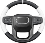 MEWANT Steering Wheel Cover for GMC Sierra Steering Wheel Cover for GMC Sierra 1500 / Sierra 1500 Limited/Sierra 2500 / Sierra 3500/ Yukon (XL) Hive Microfiber Leather