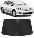 TINGLU Sun Shade for Toyota Corolla 2009-2013 Accessories Windshield Sun Shade Window Shade UV Rays Protection Sun Visor Cover with Steering Wheel Sunshade Storage Bag