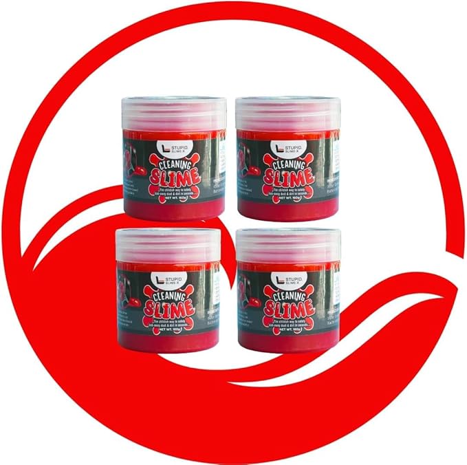 STUPID Technologies Slime-X (New) – Re-Engineered Car Cleaning Gel 4-Pack (640g) – Detailing Putty for Interior Cleaning – Li