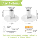 Adjustable Shower Curtain Rod Bracket, 2Pcs Different Sizes Titanium Steel Single Swivel Flange Heavy Duty Closet Rod Holder 