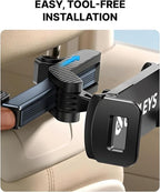Owleys Tablet Holder for Car Headrest - Car Accessories for Kids - iPad Holder for Car Backseat - Adjustable Tablet Stand - Kids Road Trip Essentials - for iPad Air Pro Mini Galaxy 1pc