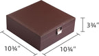 Frebeauty Earring Organizer Classic Jewelry Box 50 Slots Double Layer Jewelry Storage Case with 6 Necklace Hook and Bracelet 