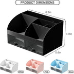 Makeup Organizer with Drawers, Cosmetic Storage for Dresser Vanity and Bathroom Countertop, Beauty Holder for Lipstick Brush,