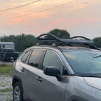 BougeRV Anti-Rust Aluminum Roof Basket 47''x40''x8'' Lightweight Universal Rooftop Cargo Carrier Roof Rack Cargo Basket with Wind Fairing, Roof Rack for SUV Pick Up Truck,150LBS Load Capacity, Black