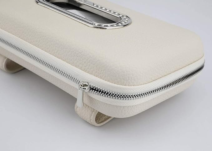Car Tissue Holder, Sun Visor Napkin Holder, Car Visor Tissue Holder, Luxury PU Leather Backseat Tissue Case Holder (Beige)