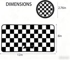 Car Interior Accessories Set – 2PCS Silicone Cup Holder Coasters & 1PCS Anti-Slip Dashboard Pad, Universal Non-Slip Rubber Ma