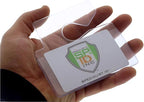100 Clear Rigid Vinyl Horizontal Vehicle Hang Tag Parking Pass Holders by Specialist ID