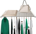 Hershii Extendable Closet Shelf Wardrobe Rail Metal Hanging Rod Storage Rack Expanding Clothes Divider Separator Organizer fo