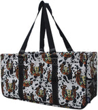 NGIL Extra Large Utility Tote Reusable Grocery Bag Oversized Collapsible for Groceries, Storage, Picnic, Beach (Horseshoe- Black)