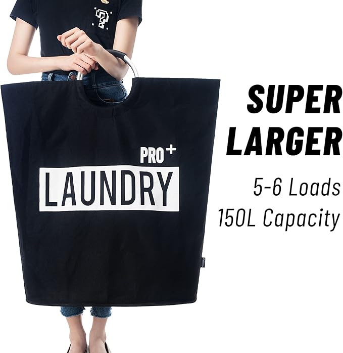 Caroeas Super Large 150L Laundry Basket Pro, Waterproof Laundry Hamper, Collapsible Laundry Basket Easy Storage, Clothes Hamp