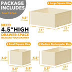 SpaceAid Drawer Organizer for Clothes, 18 Pack Dresser Drawer Organizer Bins, Closet Organizers and Storage Dividers for Clot