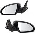 TRQ Driver & Passenger Side Mirror Set Power Heated Manual Folding Paint to Match Compatible with 2016-2020 Kia Optima KI1320