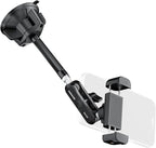 NEEWER Phone Holder for Your Car, 360° Rotating Vacuum Suction Cup Metal Cell Phone Mount Extended Magic Arm Compatible with iPhone Samsung for Windshield Skylight Navigation Video Recording, PA137