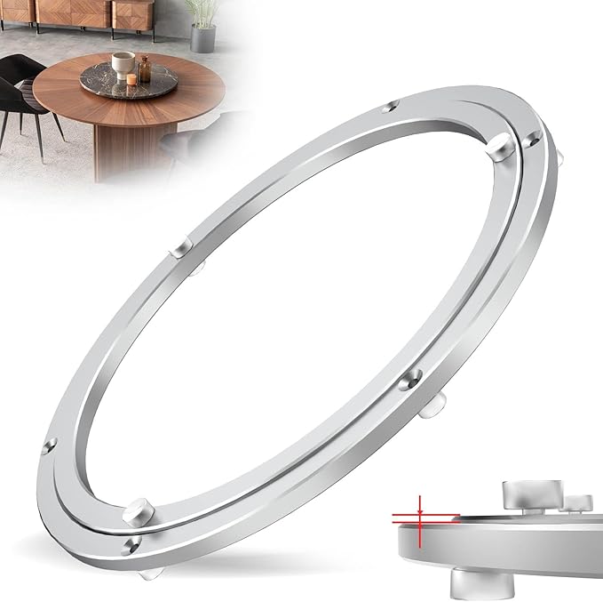 Lazy Susan Hardware,12 inch Heavy Duty Lazy Susan Bearing Kit,Rotating Serving Turntable for Aluminium Alloy Turntable Bearin