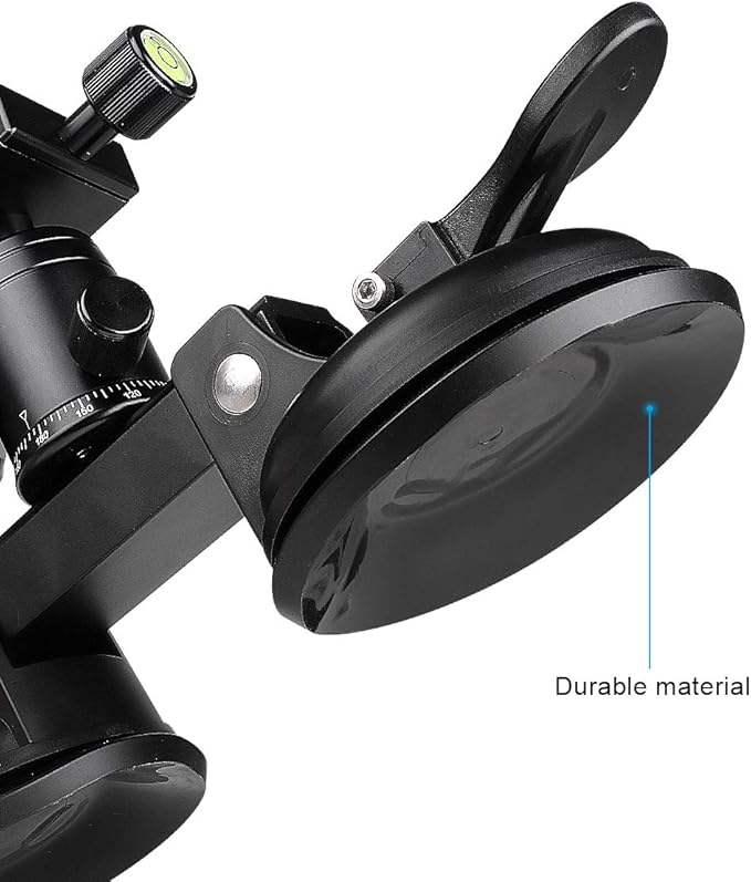 Professional Heavy Duty (20 lbs Load) DSLR Mirorrless Camera Suction Cup Car Mount Camcorder Vehicle Holder w/ 360°Panorama Ball Head + Quick Release Plate Compatible with Nikon Canon Sony RED BM