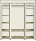 Closet Wardrobe, Portable Closet for Bedroom, Clothes Rail with Non-Woven Fabric Cover, Clothes Storage Organizer, 58 x 17 x 