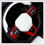 Steering Wheel Button Cover, for Kia K4 2024 2025 2026,Steering Wheel Button Panel Protection Frame Molding Trim - Wine Red(for GT-Line,GT-Line Turbo Model)