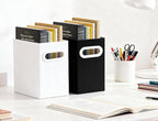 Cardboard File Organizer, Storage Box for Hanging File Folders Letter Size, Portable Document Organizer with Handle for Home,